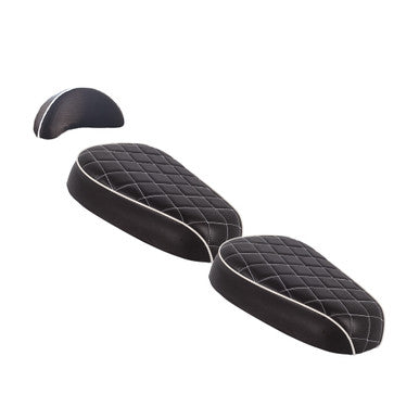 black seat, white detail, 3 piece set